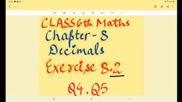 Class6th Maths Chapter 8 Decimals Exercise 8.2 Q4, Q5 all parts