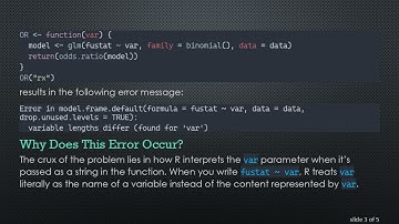 Understanding the Error: Variable Lengths Differ in R Functions