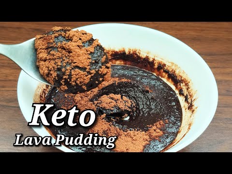 NO OVEN 60 SECOND KETO LAVA PUDDING RECIPE  EGGLESS KETO CHOCOLATE PUDDING  LCHF Recipes