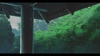 Raining Temple - Aesthetic Anime Background Video Loop