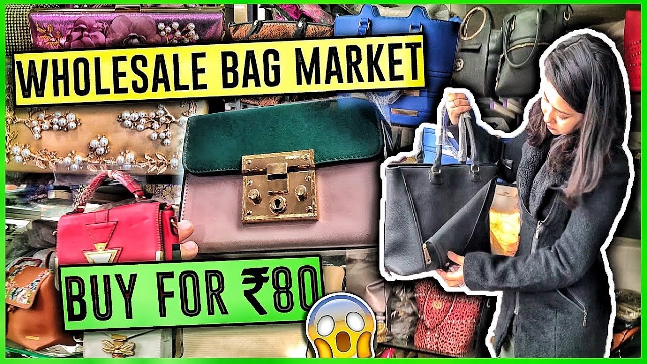 WHOLESALE BAGS MARKET| NABI KARIM| Starting ₹80| Branded Purse, Clutch Ladies| Business ...