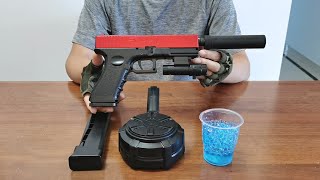 Glock Gel Blaster with Drum Unboxing 2022 - Electric Splatter Ball Toy Gun