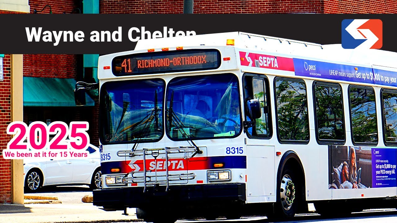 Germantown: Wayne and Chelten with Detoured Buses - SEPTA TrAcSe 2025