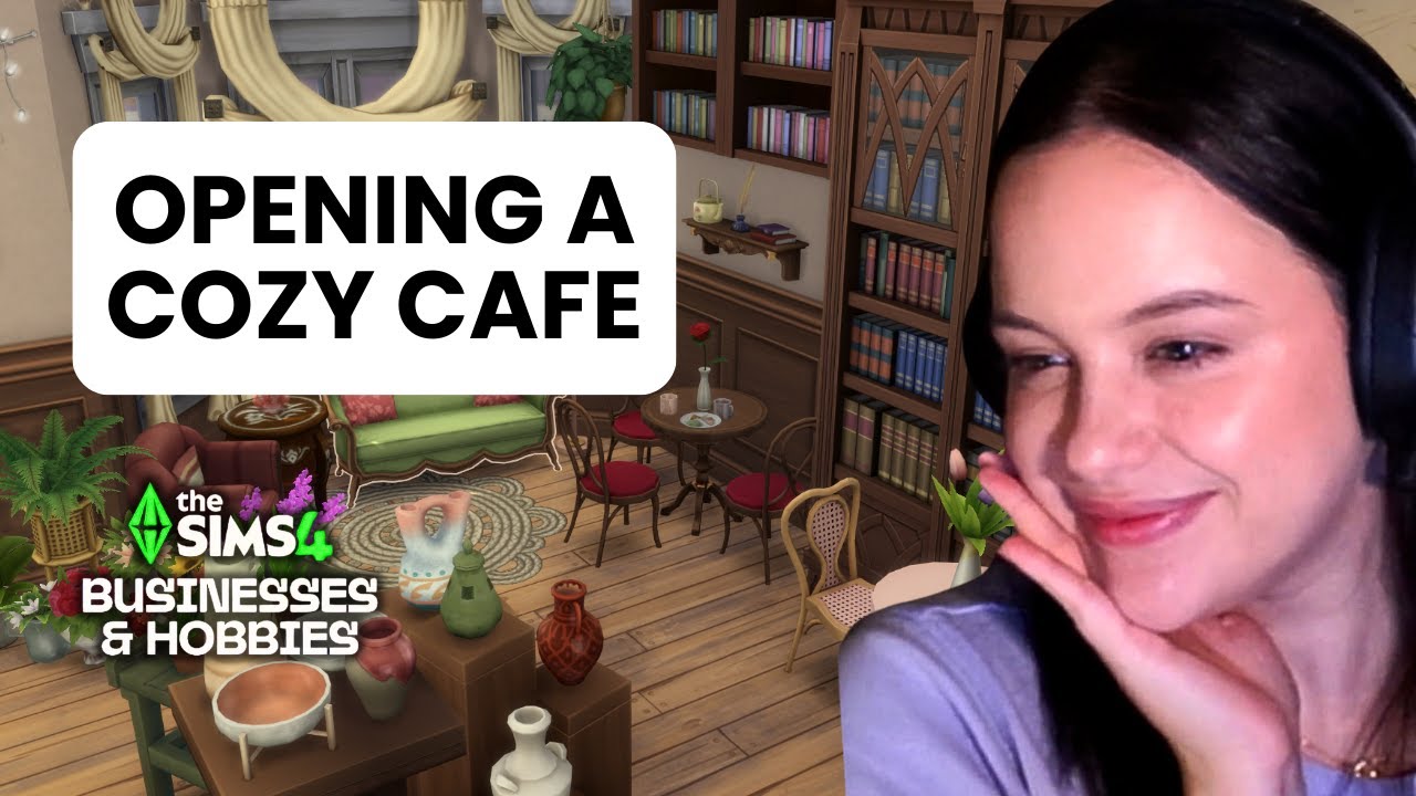Sims 4 Business & Hobbies Let’s Play | First Two Days of Running a Cozy Cafe & Unexpected Challenges