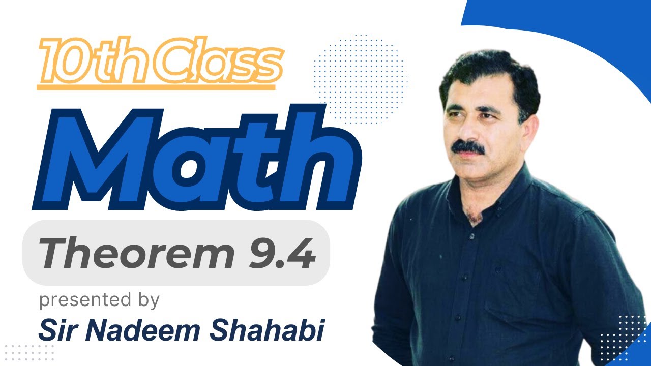 10th Class Math Chapter 9 Theorem No 4 - YouTube