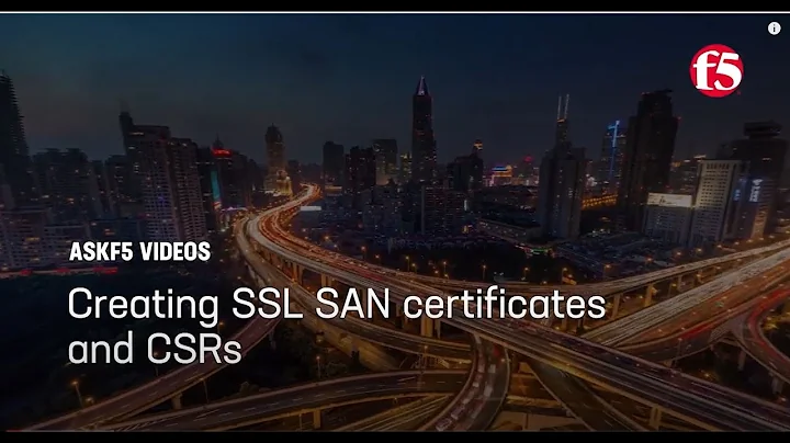 Creating SSL SAN certificates and CSRs