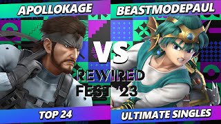 ReWired Fest 2023 - ApolloKage (Snake) Vs. BeastModePaul (Hero) Smash Ultimate - SSBU