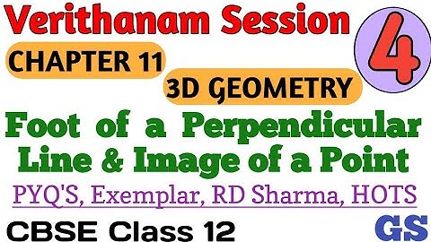 Verithanam Session - Part 4 Foot and image of a Point || Chapter 11 - 3D Geometry #verithanamsession