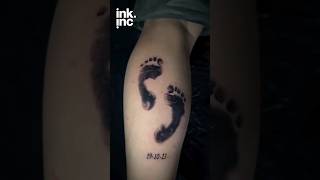 A Heartfelt Baby Footprint Tattoo – Inked with Love #shorts