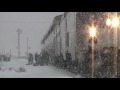 Amtrak California Zephyr In Snow Storm: Truckee, California