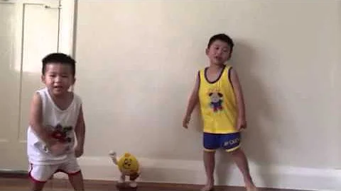 Justice crew Que sera cover by 5years old & Nathan 2.5years old