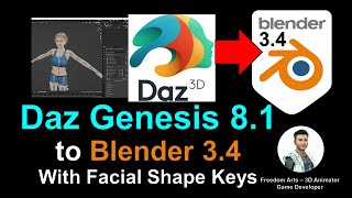 Daz Genesis 8.1 to Blender 3.4 with Facial Shape Keys - Tutorial