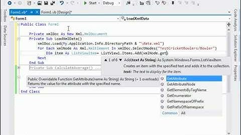 Populating ListView with XML using Visual Basic.net