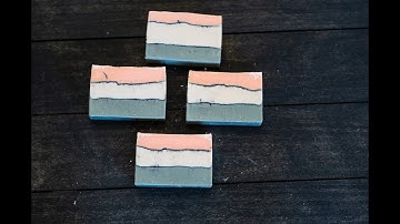 Making and Cutting Cucumber Melon Layered Cold Process Soap