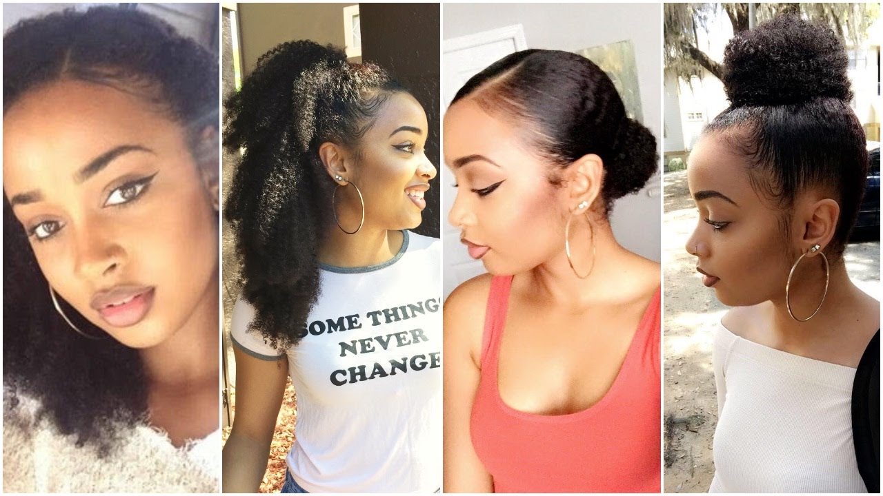 Natural Hair How To 4 Easy Styles For Curly Clip Ins Ft