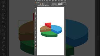 Pie Graph Tool in 3D in Illustrator! 🎨📊 #shorts
