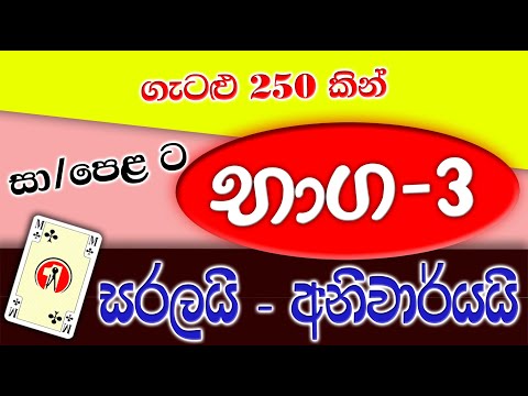 මූලික භාග දැණුම - 3වැනි වැඩමුළුව (මෙම වීඩියෝවේදී විසඳා ඇති ගැටළු සියල්ලේ PDF file එක පහතින් ලබාගන්න)