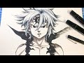 メリオダスを描いてみた【七つの大罪】【一発描き】