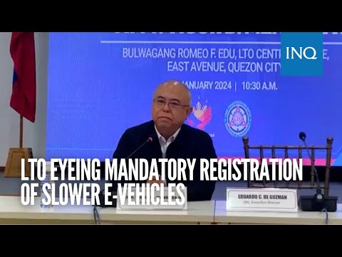 LTO eyeing mandatory registration of slower e-vehicles