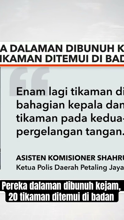 Pereka dalaman dibunuh kejam, 20 tikaman ditemui di badan