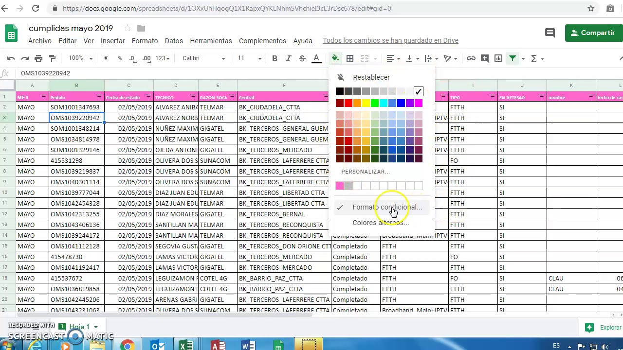 Como dar color a celdas en la hoja de calculo de Google YouTube Como dar color a celdas en la hoja de calculo de Google YouTube