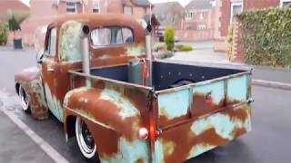 Faux Patina Cummin's Ford F1 F3 Ratrod On Air Ride