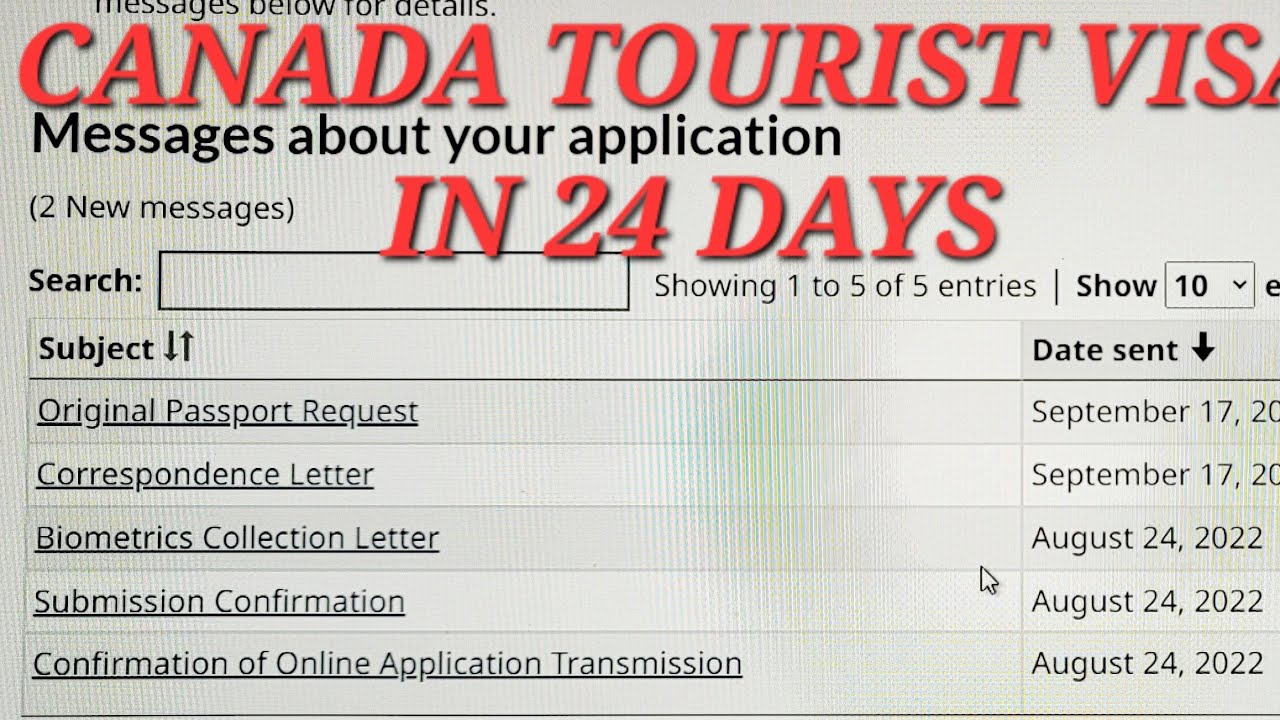 canada tourist visa after biometrics
