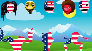 Wrong Heads PATILA and DAME TU COSITA and ME KEMASTE Alien Green El Chombo Dance but USA