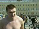 Naked Strip cyclist protests in Russia