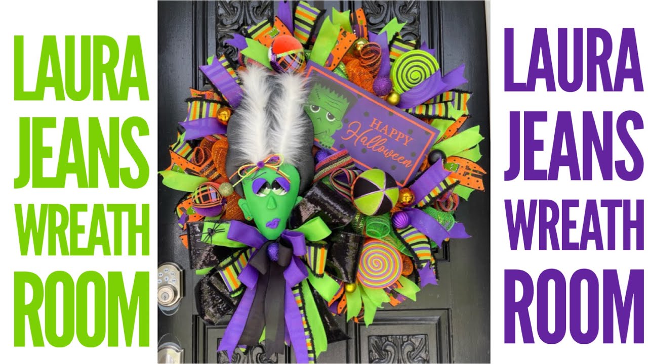 How to Make a Halloween wreath in poof and woodland ruffles