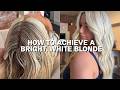 HOW TO ACHIEVE A BRIGHT WHITE BLONDE WITH SHADES EQ #redkenpartner @Redken @SalonCentric