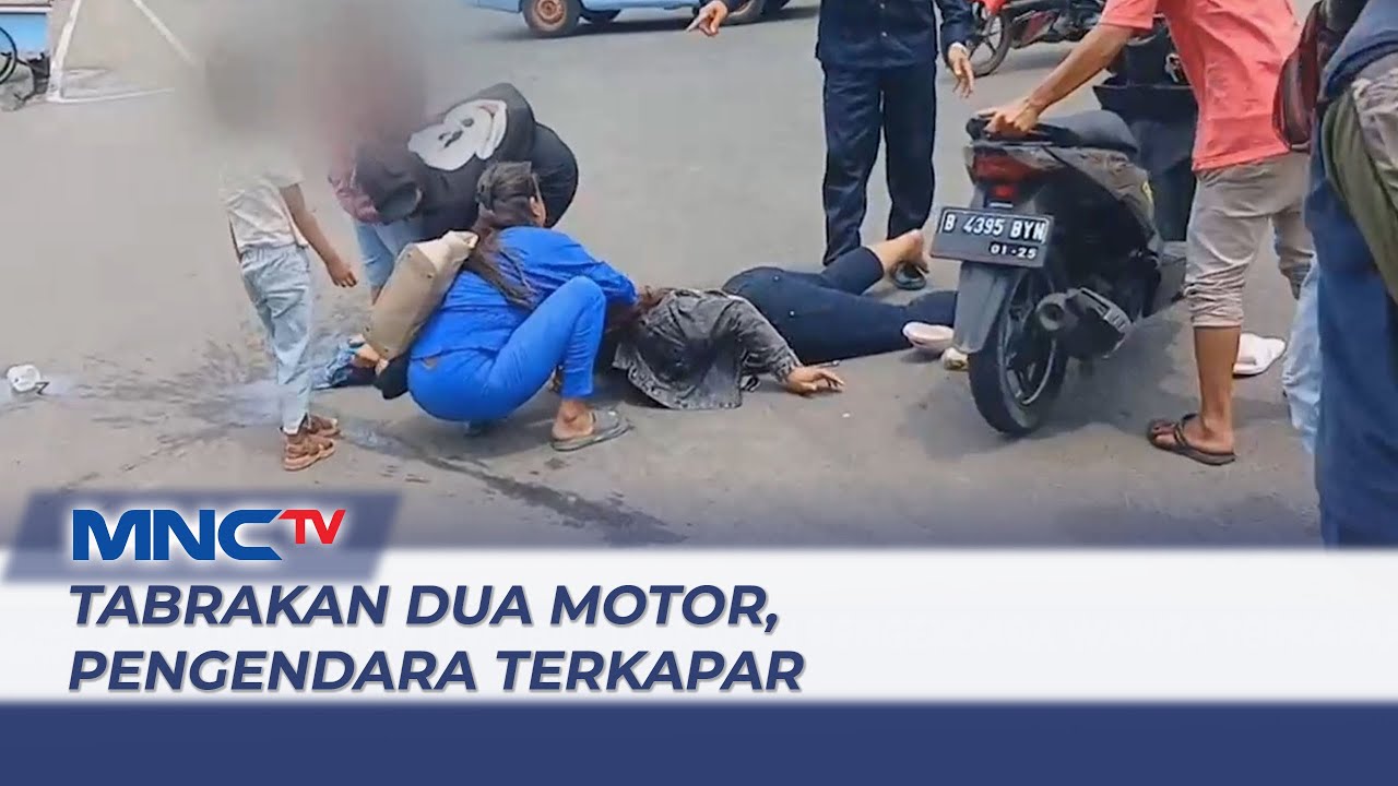 Dua Motor Terlibat Tabrakan di Jakarta Utara, Pengendara Wanita Terkapar - LIM 05/11