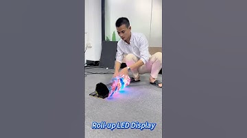 Next-Level Tech: Rollable, Walkable LED Screen!  #ledinnovation  #digitalsignage #nextgendisplay