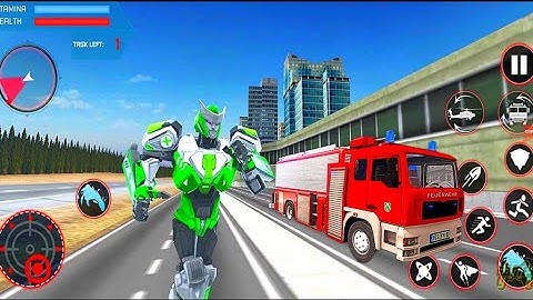 Rescue Robot Transform Game 2021 - FireTruck Helicopter Robot #3 - Android Gameplay