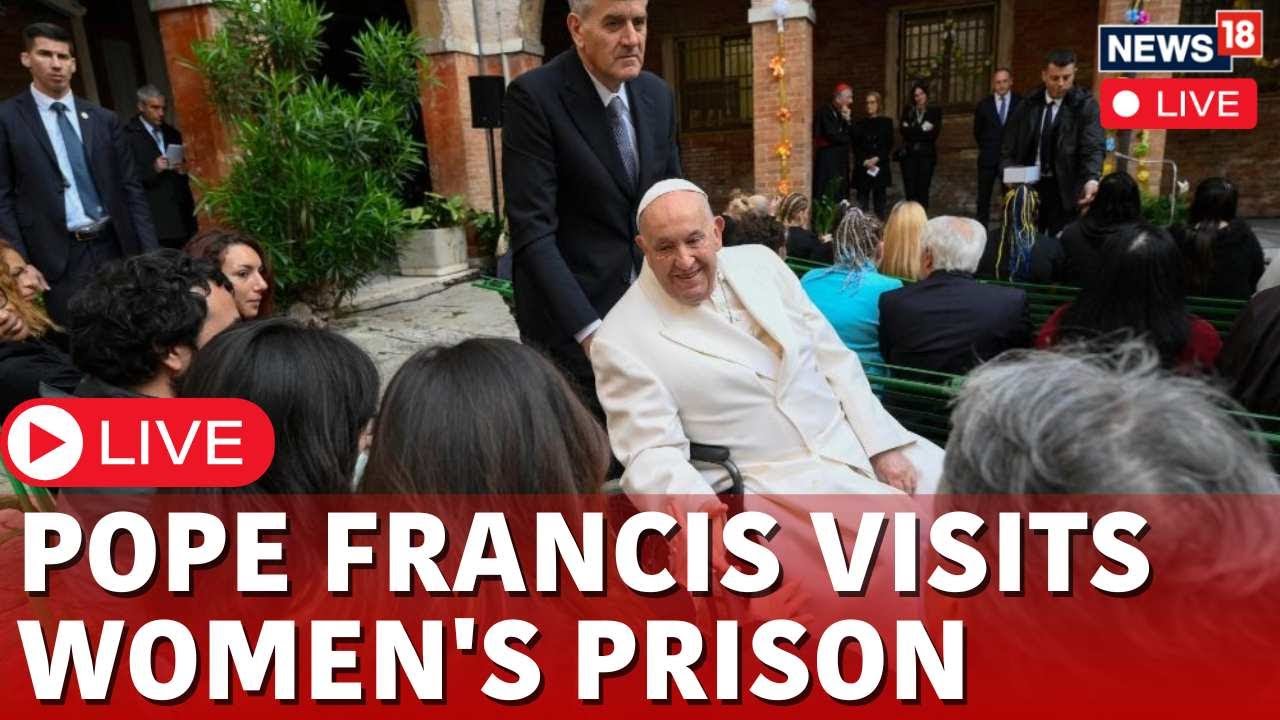 Pope Francis Visits Venice Women's Prison On The Island Giudecca Live |  Pope Francis Live | N18L