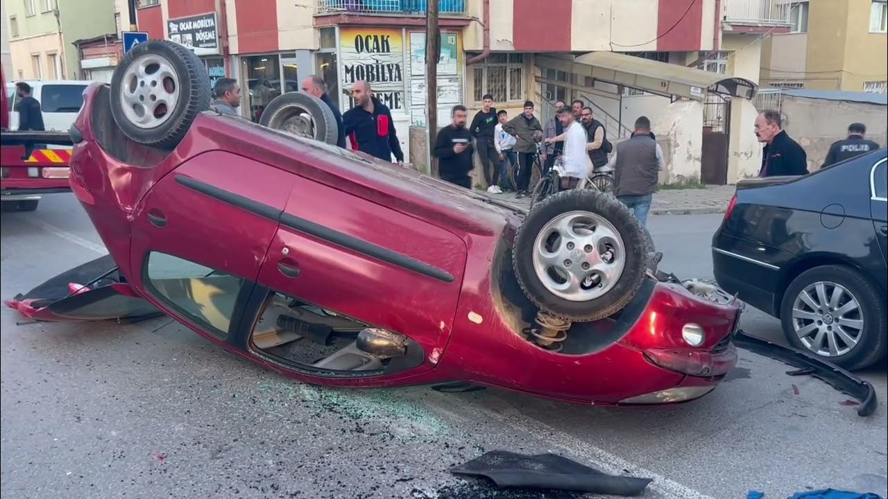Sivas'ta Otomobil Takla Attı, Sürücü Yaralandı