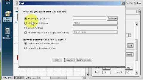 Connecting Pages-Create Links Intuit SiteBuilder