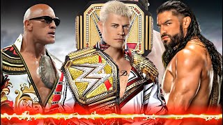 🔴  Roman Reigns vs Rock vs Cody Rhodes WWE Championship Match| Gameplay #wwe2k24