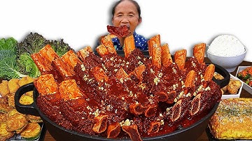 Bà Tân Vlog - Lần Đầu Làm Mâm Sườn Bò Sốt Hàn Quốc Khổng Lồ Đãi Cả Làng