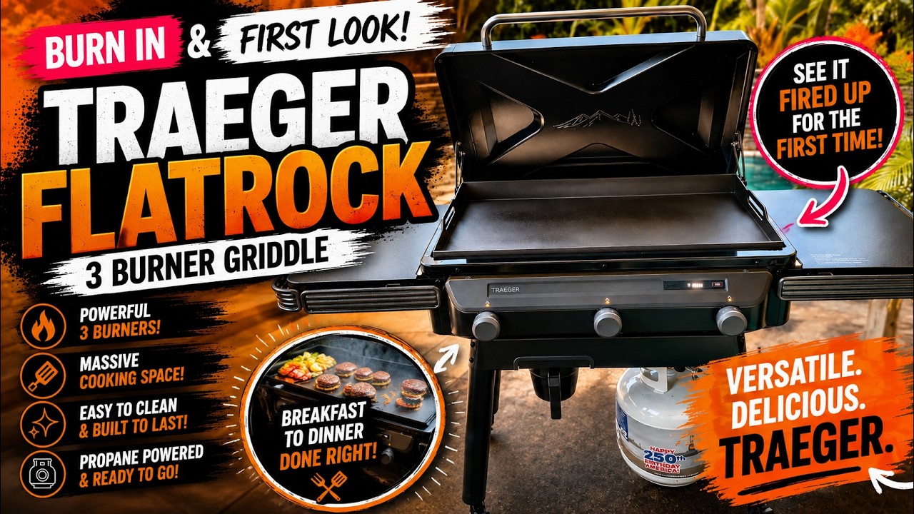 Seasoning my new Traeger Flatrock Grill!