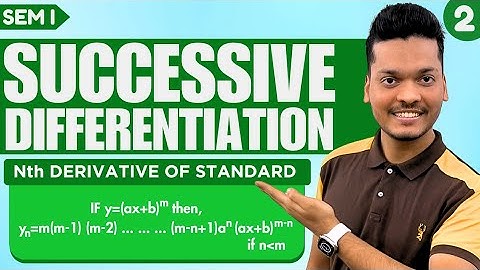 Nth Derivative Of Standard  Functions |Part 1