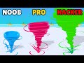 NOOB vs PRO vs HACKER in Crazy Tornado Colors