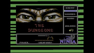 The Last Ninja loader C64 - Level 4:  The Dungeons - Tape Loader Cyberload - System 3  - 1987 - 4K