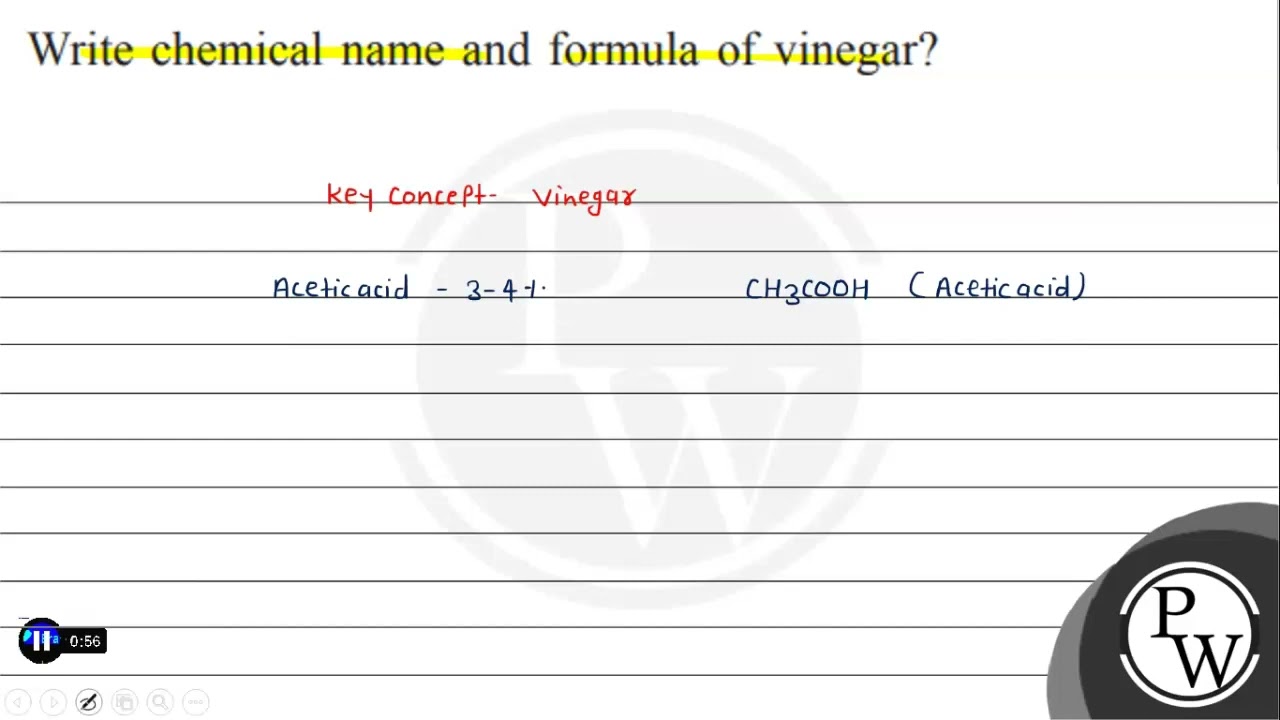 Vinegar Formula Chemical