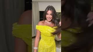 جورجينا العرب  ياسمين صبري ترتدي فستان اصفر مثير للجدل