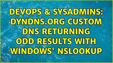DevOps & SysAdmins: DYNDNS.org Custom DNS returning odd results with Windows