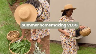 A Simple Summer Homemaking Vlog | Thrifting, Pantry Reset \u0026 Garden Harvest
