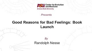Good Reasons For Bad Feelings Usa Book Launch Randolph Nesse
