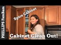 KITCHEN CUPBOARDS CLEAN OUT & ORGANIZATION | SPICE CABINET CLEAN OUT | PHILLIPS FamBam Clean with Me