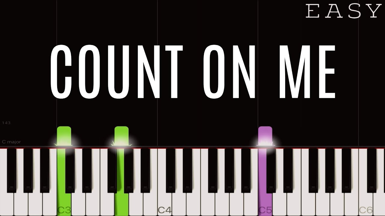 Bruno Mars Count On Me Easy Piano Tutorial Youtube - roblox piano sheets count on me